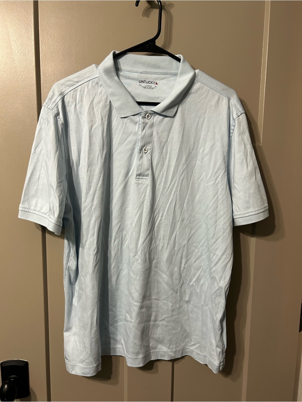 UNTUCKit Men's Pale Blue Polo Shirt